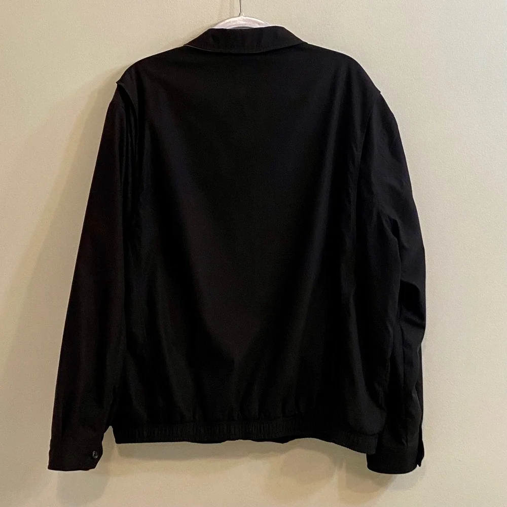 Vtg Polo Ralph Lauren Bi Swing Harrington Jacket Mens XL Black Windowpane Lined